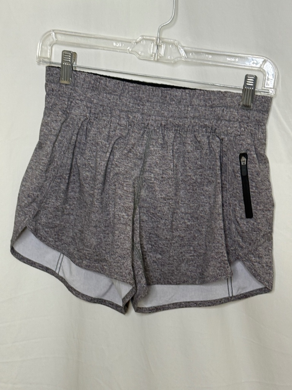 Heathered Black Tracker Short measured 3.5” Inseam  Lined